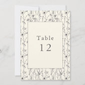 Rustieke wilde bloemen tafelnummer (Voorkant)