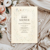 Rustieke wilde bloementuin Boho baby shower Kaart