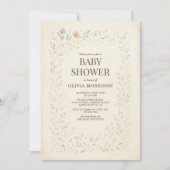 Rustieke wilde bloementuin Boho baby shower Kaart (Voorkant)