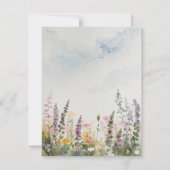 Rustieke Wilde Bloemenweide | Boho Waterverf Save The Date (Achterkant)