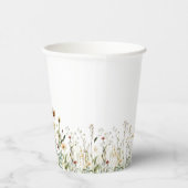 Rustieke Wilde Bloemenweide Bruiloft Papieren Bekers (Rechts)