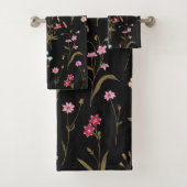 Rustieke Wilde Bloemenweide Handgetekend Meerkleur Bad Handdoek (Insitu)