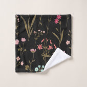 Rustieke Wilde Bloemenweide Handgetekend Meerkleur Bad Handdoek (Wasdoekje)