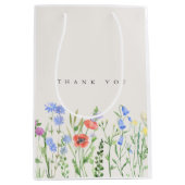 Rustieke Wilde Bloemenweide Trouw Medium Cadeauzakje (Voorkant)