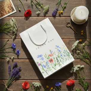 Rustieke Wilde Bloemenweide Trouw Medium Cadeauzakje