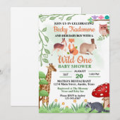 Rustieke Wilde Dieren Baby Shower Kaart (Voorkant / Achterkant)