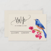  rustieke Wilde Dierenvogelbloemen RSVP Kaartje (Voorkant / Achterkant)