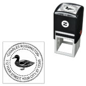 Rustieke Wilde Eend Staande Naam Retouradres Zelfinktende Stempel (In situ)
