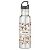 Rustieke wilde paddestoel met de hand geïllustreer waterfles  (Voorkant)