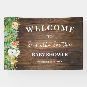 Rustieke Wilde Safari Welkom Baby Shower Banner