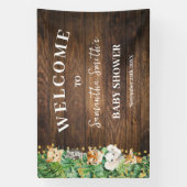 Rustieke Wilde Safari Welkom Baby Shower Vlag Spandoek (Verticaal)