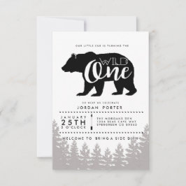 Rustieke Wilde | Verjaardagsfeestje Uitnodigen Kaart