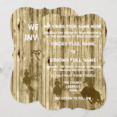 Rustieke wilde west westerne stijl cowboy bruiloft kaart (Voorkant / Achterkant)
