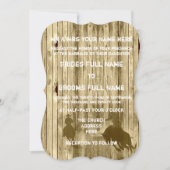 Rustieke wilde west westerne stijl cowboy bruiloft kaart (Voorkant)