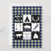 Rustieke Wilderness & Dier Plaid Wild Een Verjaard Kaart (Achterkant)