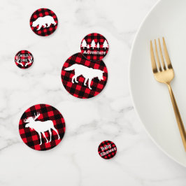 Rustieke Wilderness & Dieren Plaid Avontuur Confetti