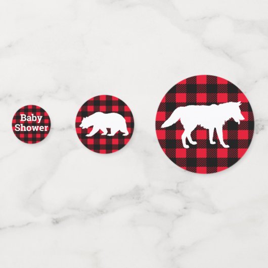 Rustieke Wilderness & Dieren Plaid Avontuur Confetti (Voorkanten)