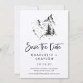 Rustieke wildernis | Berg Plaid Save the Date  Kaart (Voorkant)