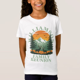 Rustieke Wildernis Familie Reünie Aanpasbare Kids T-shirt