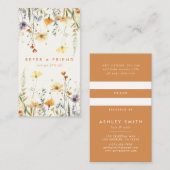 Rustieke Wildflower Aanbevelingskaartje (Voorkant / Achterkant)