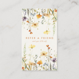 Rustieke Wildflower Aanbevelingskaartje