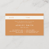 Rustieke Wildflower Afsprakenkaartje (Achterkant)