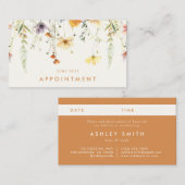 Rustieke Wildflower Afsprakenkaartje (Voorkant / Achterkant)