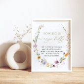 Rustieke Wildflower Baby shower Game Poster