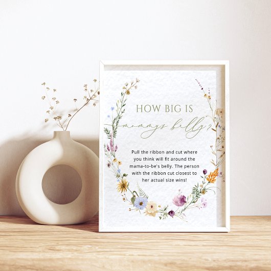 Rustieke Wildflower Baby shower Game Poster