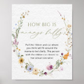 Rustieke Wildflower Baby shower Game Poster (Voorkant)