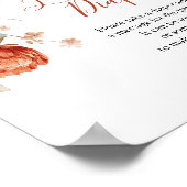 Rustieke Wildflower Baby shower Late Night Luiers Poster (Hoek)