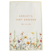 Rustieke Wildflower Baby shower Medium Gift Bag Cadeauzakje (Voorkant)