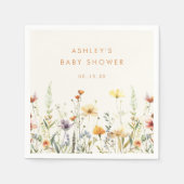 Rustieke Wildflower Baby shower servetten (Voorkant)