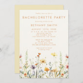 Rustieke Wildflower Bachelorette Party Kaart (Voorkant / Achterkant)