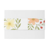 Rustieke Wildflower Berry bruiloft uitnodiging Uitnodigingen Wikkel (Achterkant Voorbeeld)