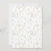 Rustieke Wildflower Bloemen 50e verjaardag Uitnodi Kaart (Achterkant)