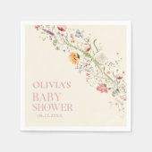 Rustieke Wildflower Bloemen Baby shower Servet (Voorkant)