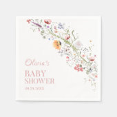 Rustieke Wildflower Bloemen Baby shower Servet (Voorkant)