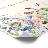 Rustieke Wildflower Bloemen Bruiloft Aangepaste Ta Poster (Hoek)