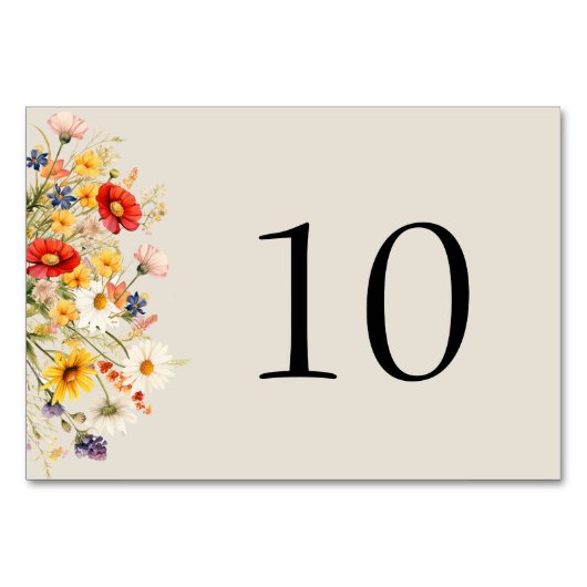 Rustieke Wildflower Bloemen Bruiloft Bold Kaart (Voorkant)