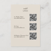 Rustieke Wildflower Bloemen Bruiloft Details QR Co Informatiekaartje (Achterkant)