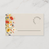 Rustieke Wildflower Bloemen Bruiloft Escort Tafel Plaatskaartje (Voorkant)