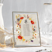 Rustieke Wildflower Bloemen Bruiloft Tafel Plan Ka Kaart