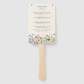 Rustieke Wildflower bloemenbruiloft Handwaaier (Achterkant)