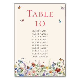 Rustieke Wildflower bloemenbruiloft Kaart