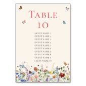 Rustieke Wildflower bloemenbruiloft Kaart (Voorkant)