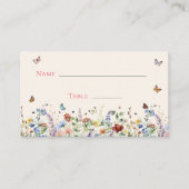 Rustieke Wildflower bloemenbruiloft Plaatskaartje (Voorkant)