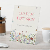 Rustieke Wildflower bloemenbruiloft Reclamebord Met Voetstuk (Insitu)