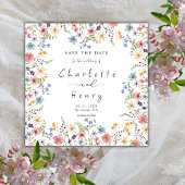 Rustieke Wildflower bloementuin bruiloft Save The Date