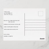 Rustieke Wildflower Boho Garden Red de datum Folie Feestdagen Briefkaart (Achterkant)